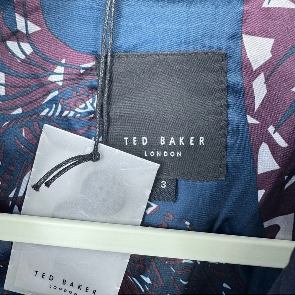 NWT Ted Baker Men’s Button Jacket Navy Blue Size 3 (Medium)